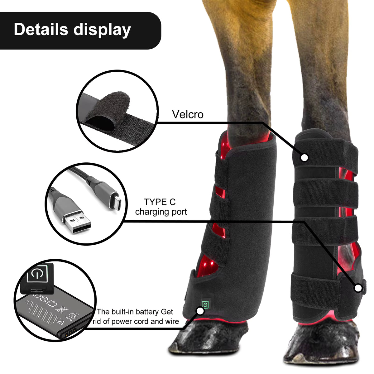EQUZONEX Red Light Leg Wraps